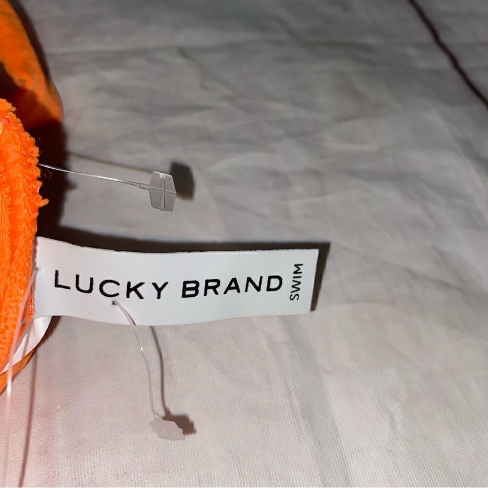 NEW! Lucky Brand Women's Sea of Love|One Piece Swimsuit|Neon Tangerine | Small - Picture 8 of 9